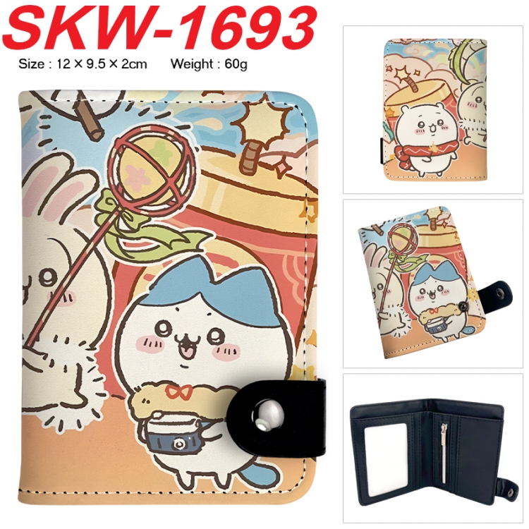 Chiikawa Anime vertical button folding wallet 12X9.5X2CM 60g SKW-1693