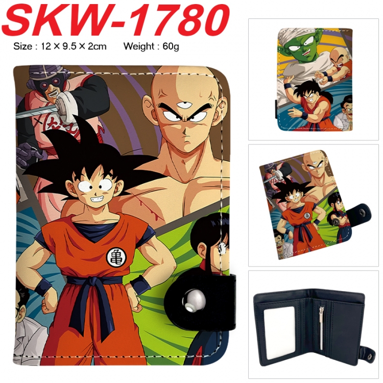 DRAGON BALL Anime vertical button folding wallet 12X9.5X2CM 60g  SKW-1780