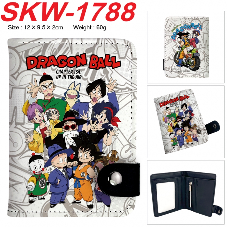 DRAGON BALL Anime vertical button folding wallet 12X9.5X2CM 60g SKW-1788