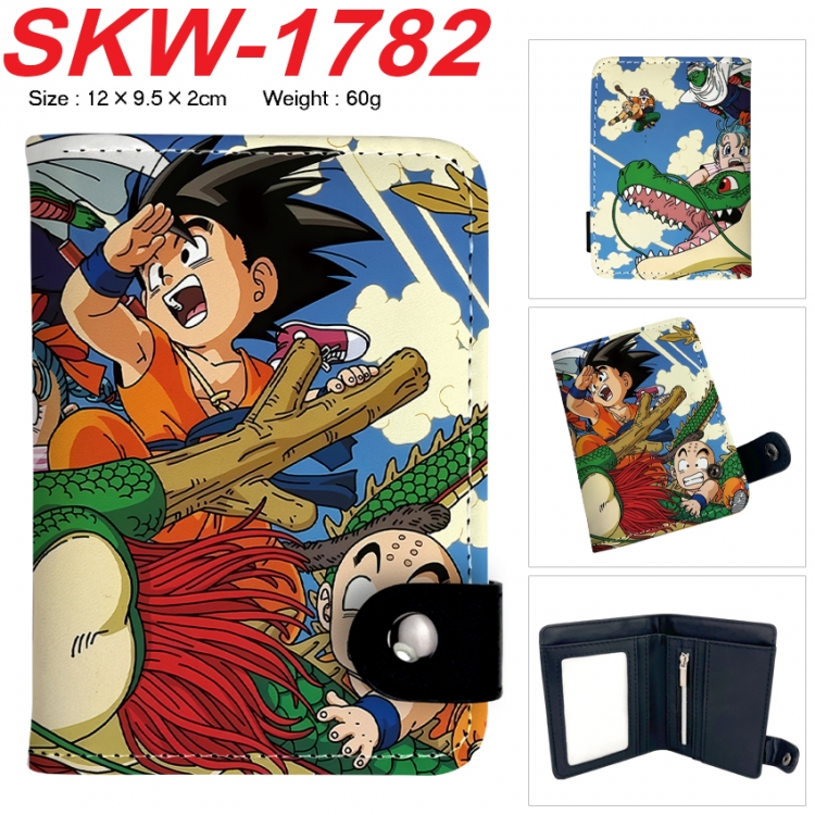 DRAGON BALL Anime vertical button folding wallet 12X9.5X2CM 60g SKW-1782