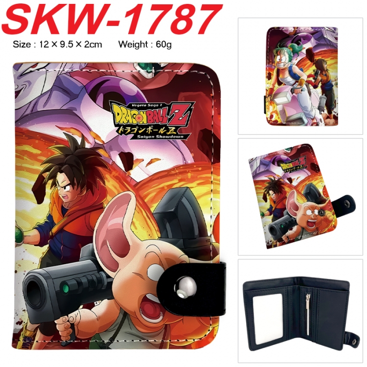 DRAGON BALL Anime vertical button folding wallet 12X9.5X2CM 60g  SKW-1787