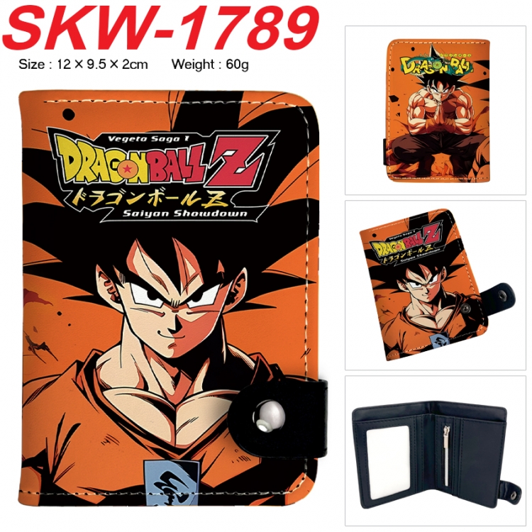 DRAGON BALL Anime vertical button folding wallet 12X9.5X2CM 60g SKW-1789