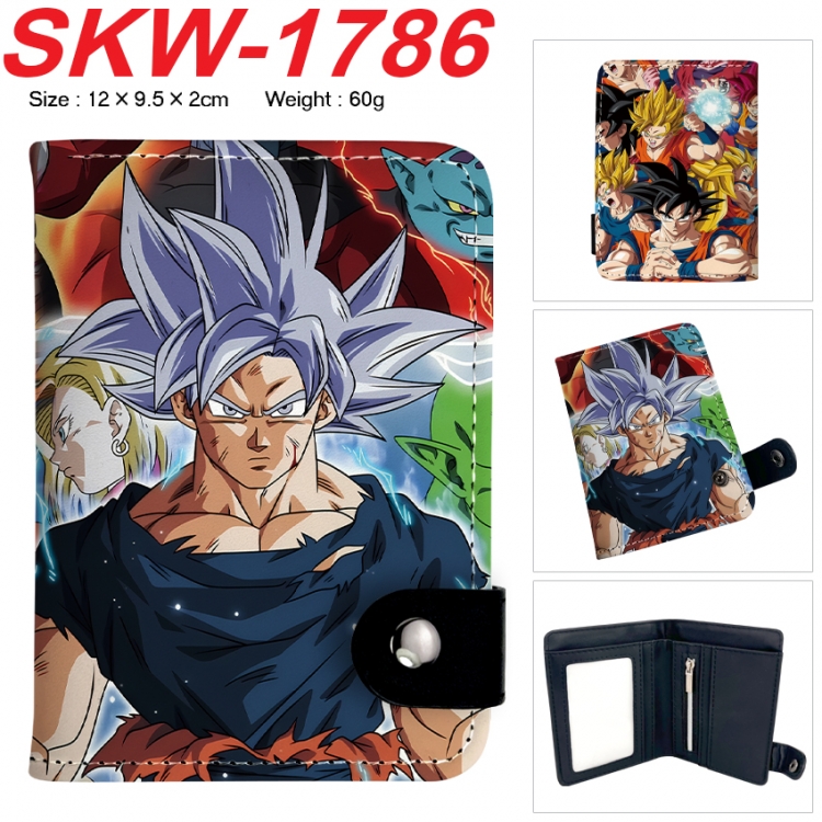 DRAGON BALL Anime vertical button folding wallet 12X9.5X2CM 60g  SKW-1786