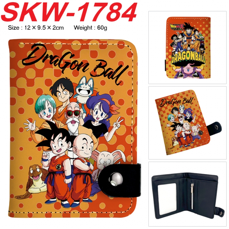 DRAGON BALL Anime vertical button folding wallet 12X9.5X2CM 60g  SKW-1784