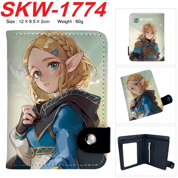 The Legend of Zelda Anime vertical button folding wallet 12X9.5X2CM 60g SKW-1774