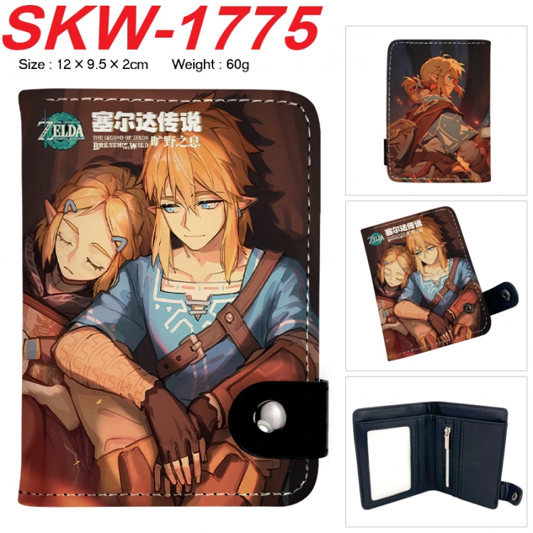 The Legend of Zelda Anime vertical button folding wallet 12X9.5X2CM 60g  SKW-1775