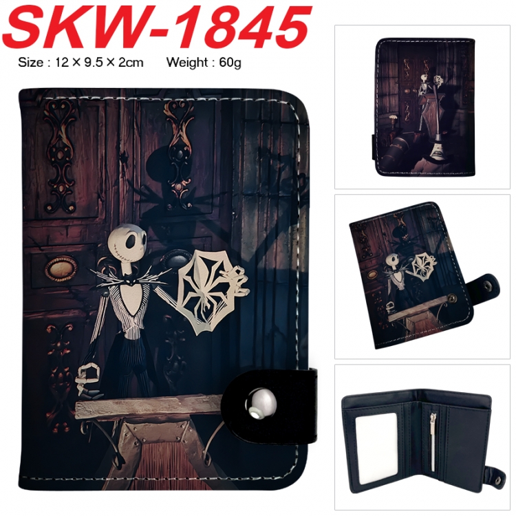 The Nightmare Before Christmas Anime vertical button folding wallet 12X9.5X2CM 60g