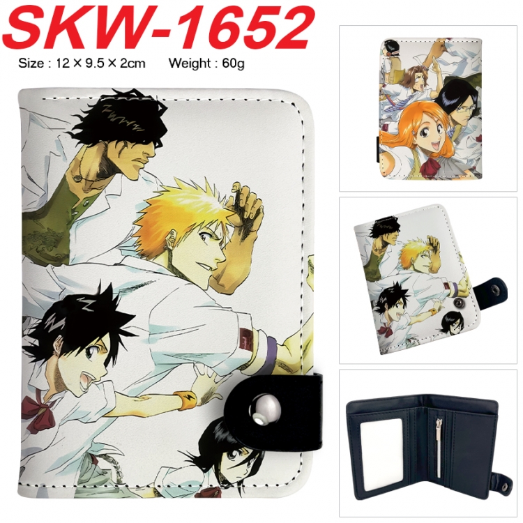 Bleach Anime vertical button folding wallet 12X9.5X2CM 60g  SKW-1652