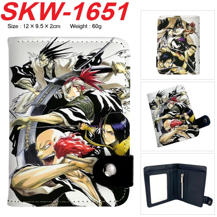 Bleach Anime vertical button folding wallet 12X9.5X2CM 60g SKW-1651