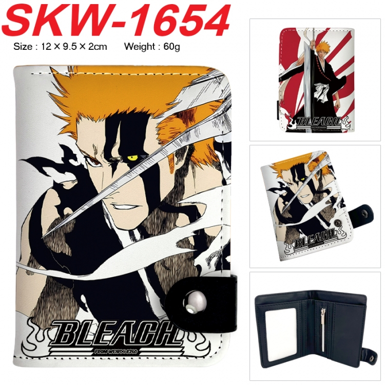 Bleach Anime vertical button folding wallet 12X9.5X2CM 60g  SKW-1654