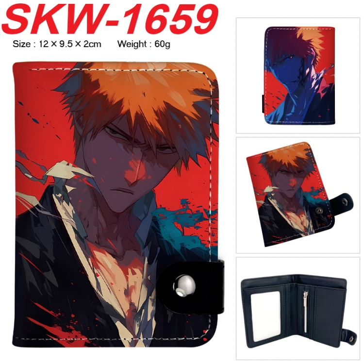 Bleach Anime vertical button folding wallet 12X9.5X2CM 60g SKW-1659