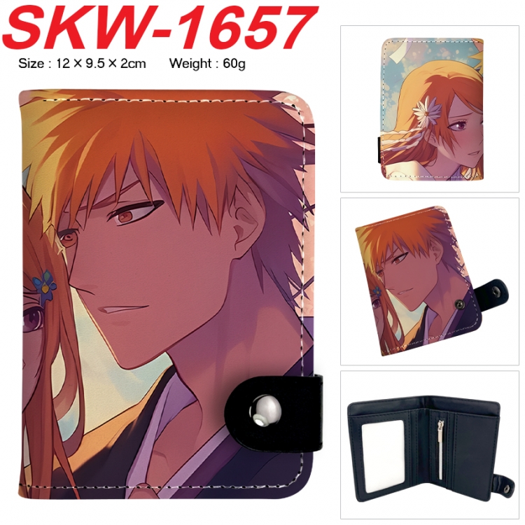 Bleach Anime vertical button folding wallet 12X9.5X2CM 60g  SKW-1657