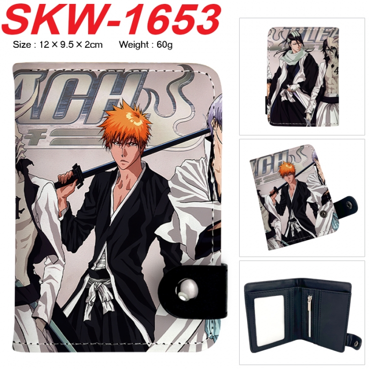 Bleach Anime vertical button folding wallet 12X9.5X2CM 60g SKW-1653