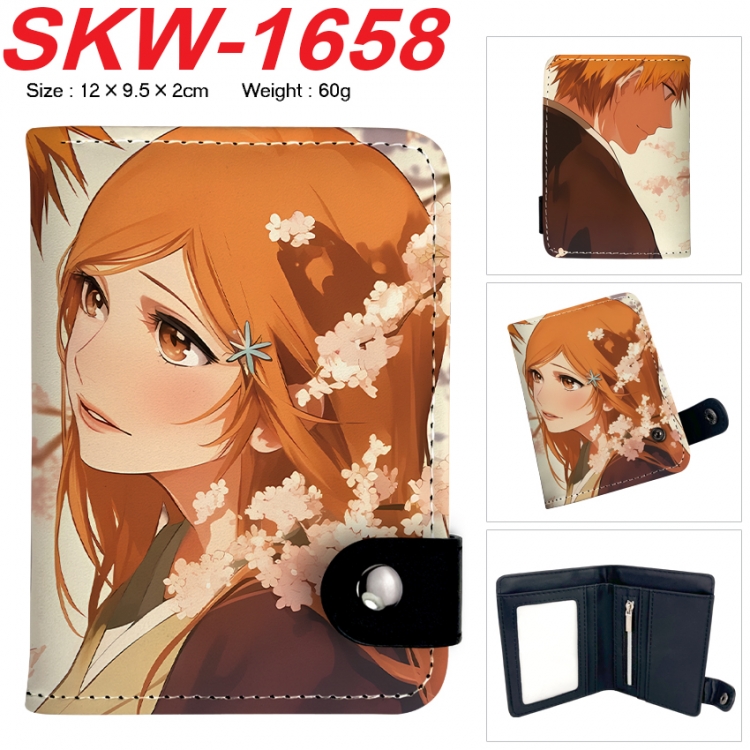 Bleach Anime vertical button folding wallet 12X9.5X2CM 60g SKW-1658