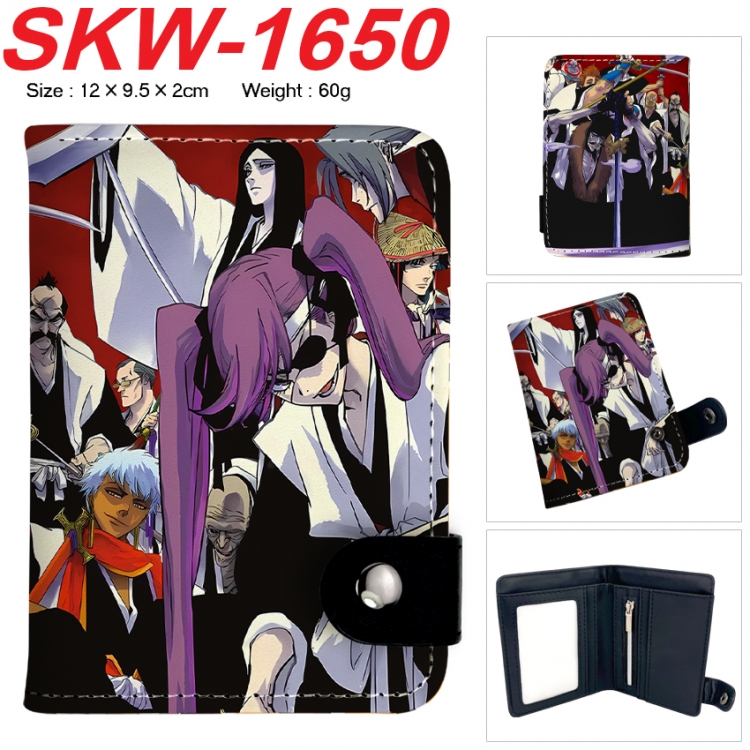 Bleach Anime vertical button folding wallet 12X9.5X2CM 60g SKW-1650