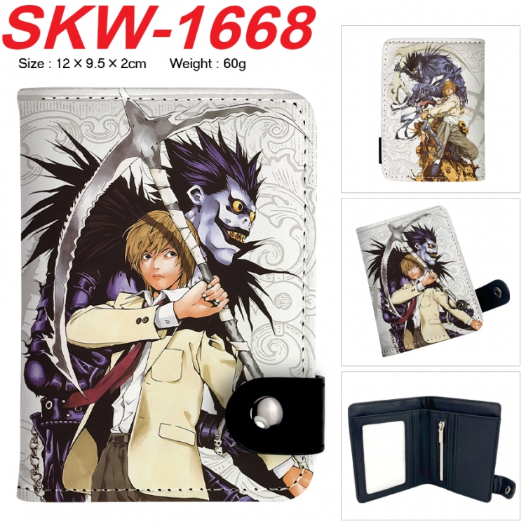 Death note Anime vertical button folding wallet 12X9.5X2CM 60g SKW-1668