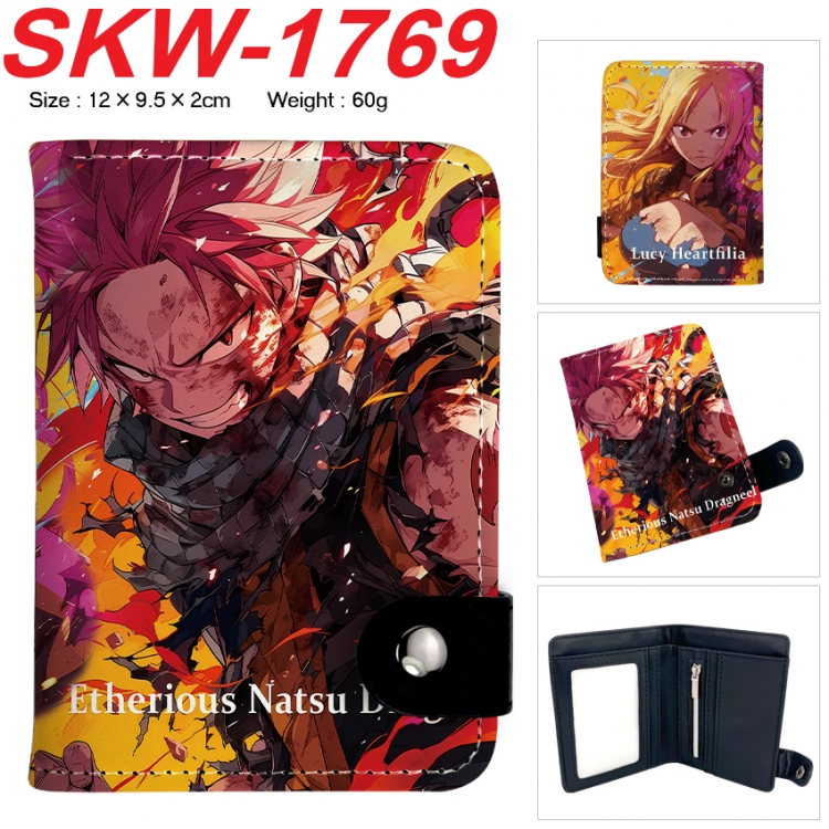 Fairy tail Anime vertical button folding wallet 12X9.5X2CM 60g SKW-1769