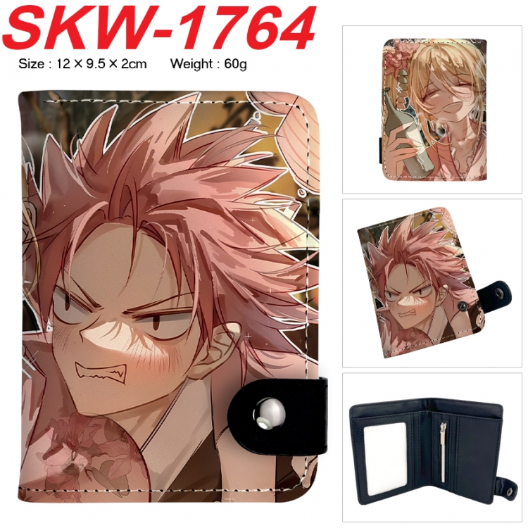 Fairy tail Anime vertical button folding wallet 12X9.5X2CM 60g SKW-1764