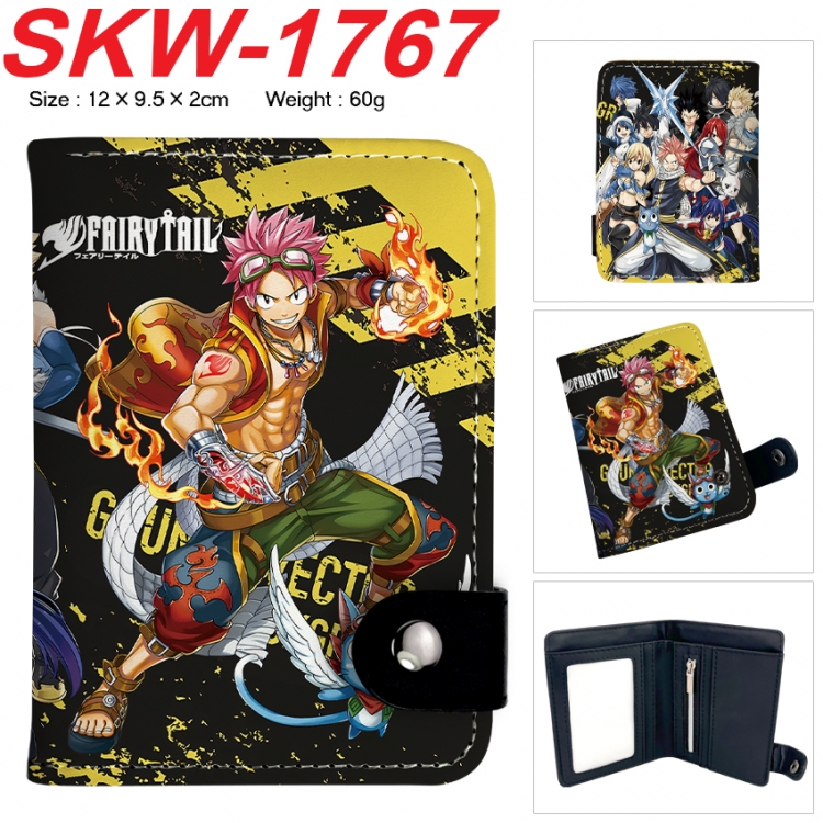 Fairy tail Anime vertical button folding wallet 12X9.5X2CM 60g SKW-1767