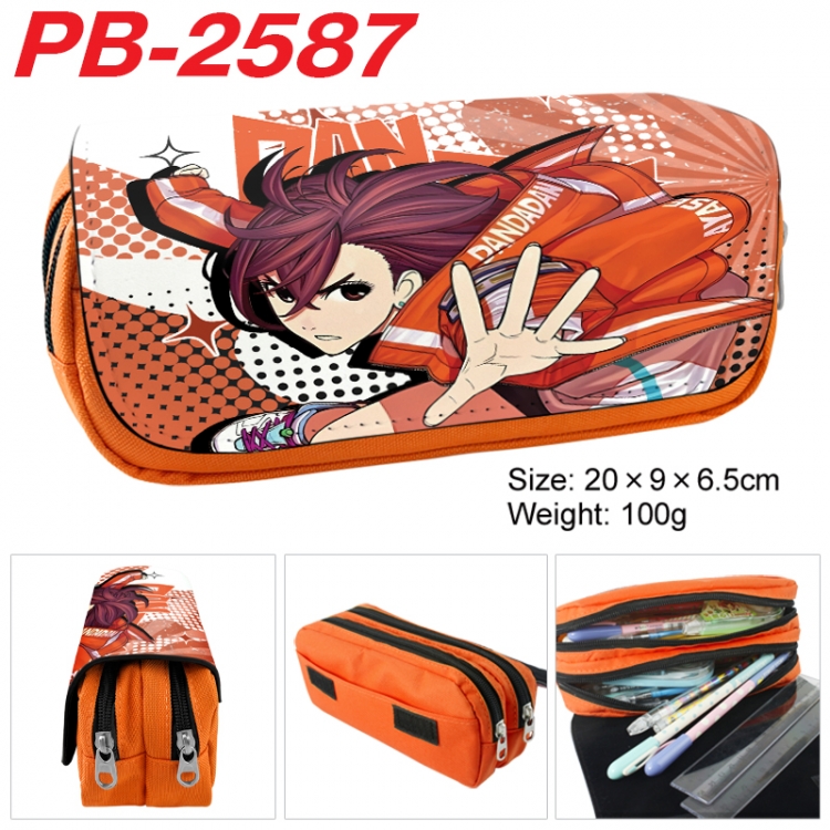 DANDADAN Anime double-layer pu leather printing pencil case 20x9x6.5cm PB-2587