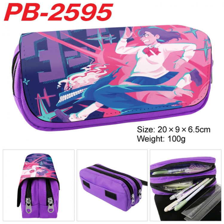 DANDADAN Anime double-layer pu leather printing pencil case 20x9x6.5cm PB-2595