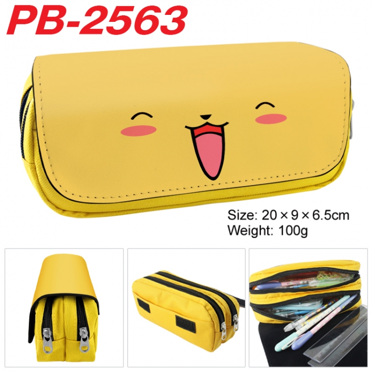 Card Captor Sakura Anime double-layer pu leather printing pencil case 20x9x6.5cm  PB-2563