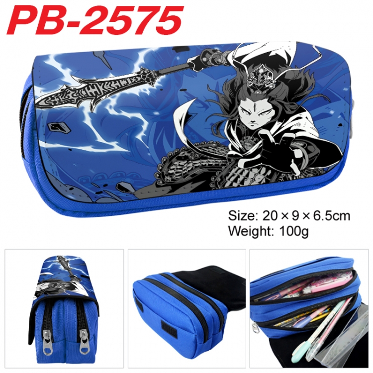 Black Myth Anime double-layer pu leather printing pencil case 20x9x6.5cm  PB-2575