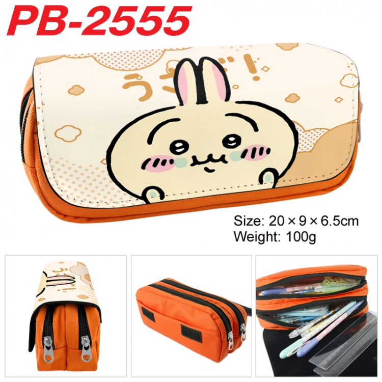 Jiyikawa Anime double-layer pu leather printing pencil case 20x9x6.5cm PB-2555