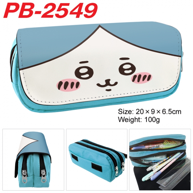 Jiyikawa Anime double-layer pu leather printing pencil case 20x9x6.5cm  PB-2549