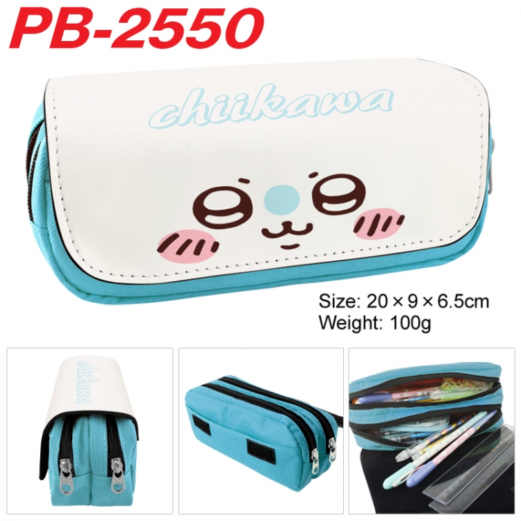 Jiyikawa Anime double-layer pu leather printing pencil case 20x9x6.5cm  PB-2550