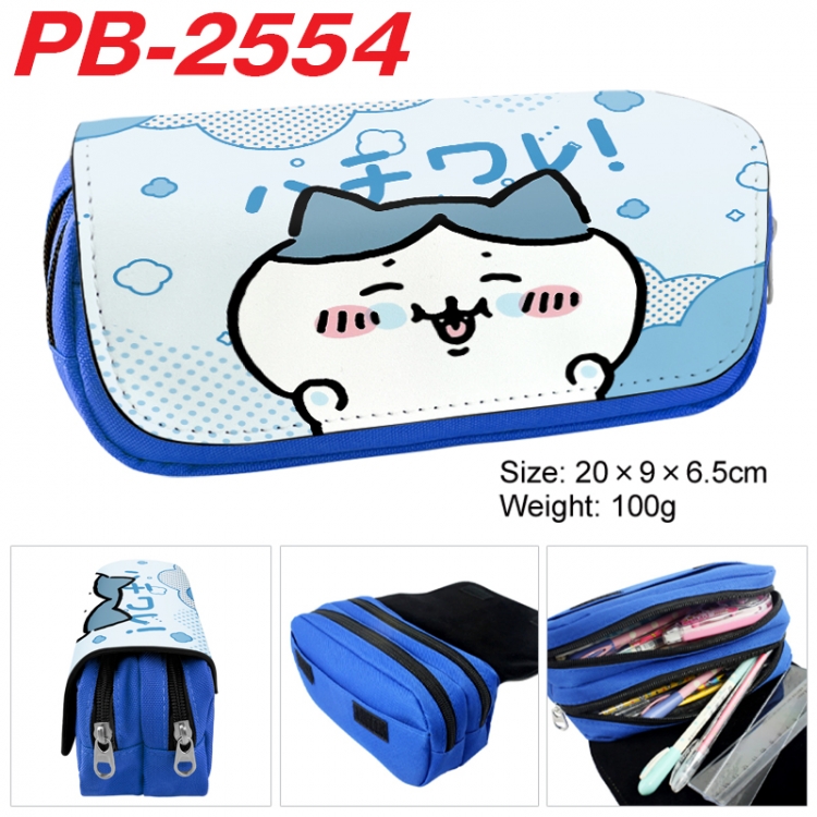 Jiyikawa Anime double-layer pu leather printing pencil case 20x9x6.5cm PB-2554