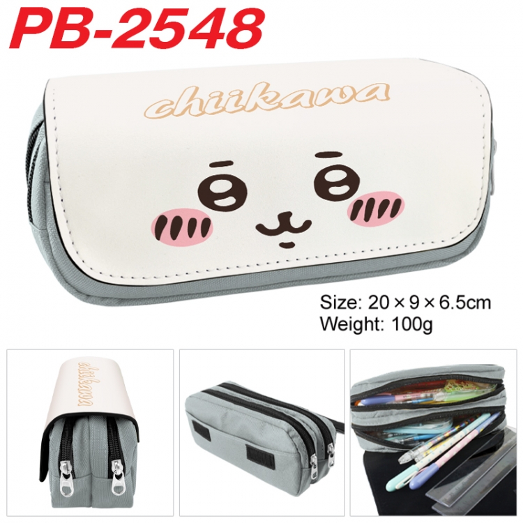 Jiyikawa Anime double-layer pu leather printing pencil case 20x9x6.5cm PB-2548