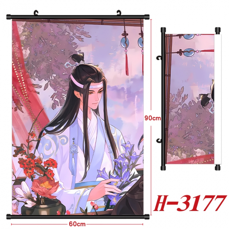 The wizard of the de Anime Black Plastic Rod Canvas Painting Wall Scroll 60X90CM H-3177