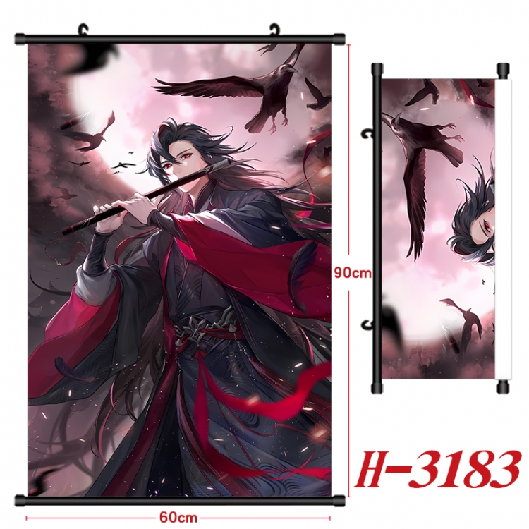 The wizard of the de Anime Black Plastic Rod Canvas Painting Wall Scroll 60X90CM H-3183