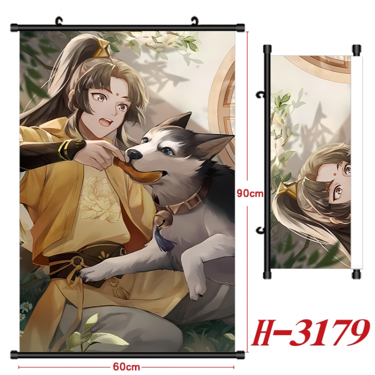 The wizard of the de Anime Black Plastic Rod Canvas Painting Wall Scroll 60X90CM H-3179