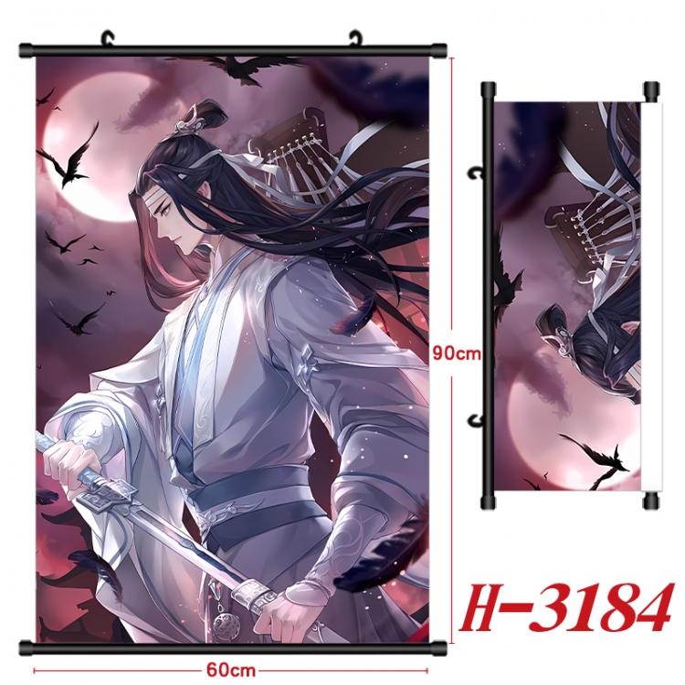 The wizard of the de Anime Black Plastic Rod Canvas Painting Wall Scroll 60X90CM H-3184