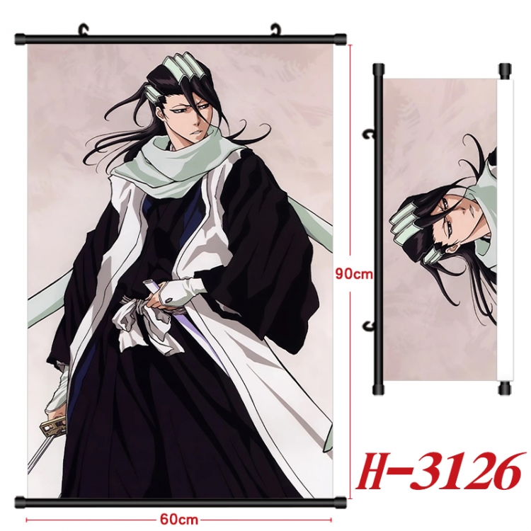 Bleach Anime Black Plastic Rod Canvas Painting Wall Scroll 60X90CM H-3126