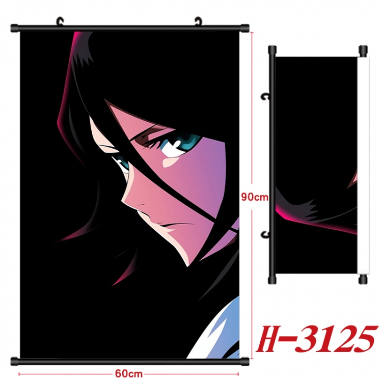 Bleach Anime Black Plastic Rod Canvas Painting Wall Scroll 60X90CM H-3125