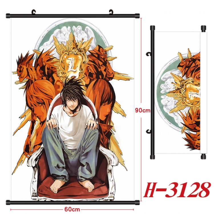 Death note Anime Black Plastic Rod Canvas Painting Wall Scroll 60X90CM H-3128