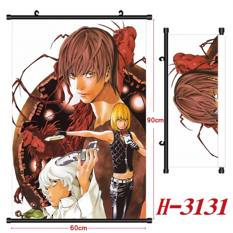 Death note Anime Black Plastic Rod Canvas Painting Wall Scroll 60X90CM H-3131