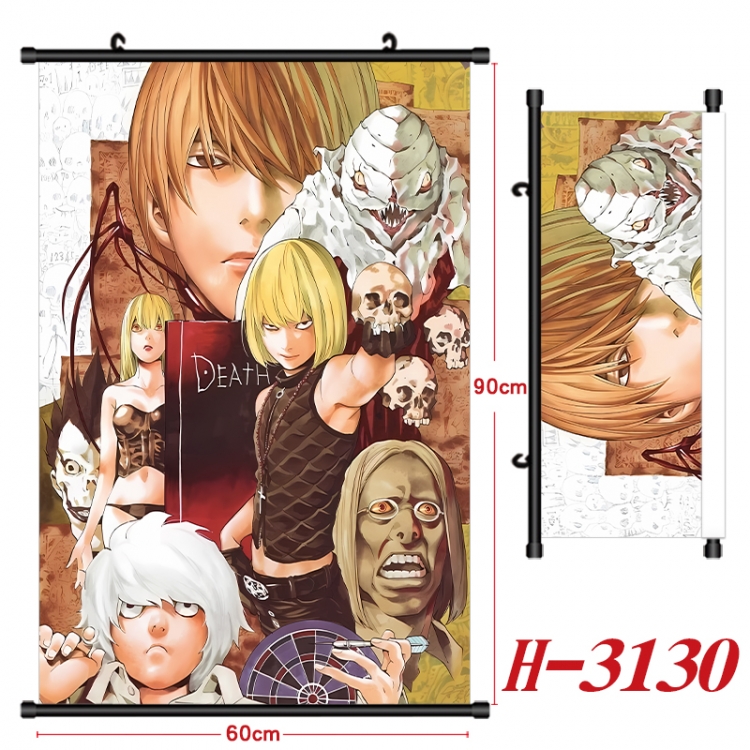 Death note Anime Black Plastic Rod Canvas Painting Wall Scroll 60X90CM H-3130