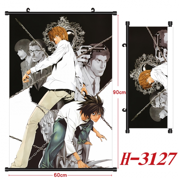 Death note Anime Black Plastic Rod Canvas Painting Wall Scroll 60X90CM H-3127