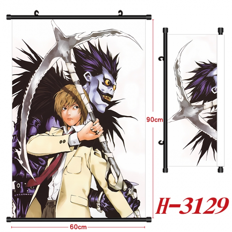 Death note Anime Black Plastic Rod Canvas Painting Wall Scroll 60X90CM H-3129