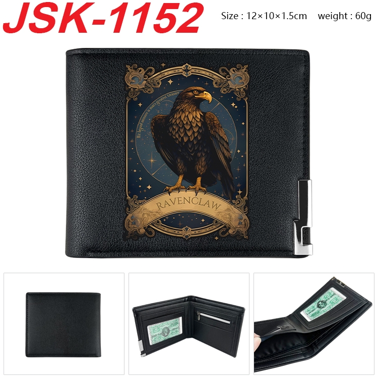 Harry Potter Animation magnetic buckle black leather wallet 12X10X1.5CM   JSK-1152