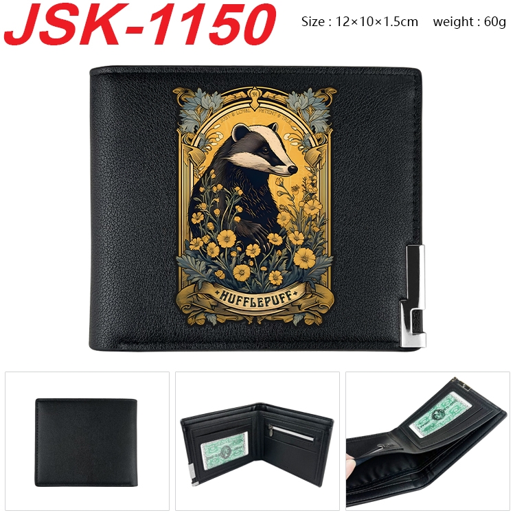 Harry Potter Animation magnetic buckle black leather wallet 12X10X1.5CM  JSK-1150