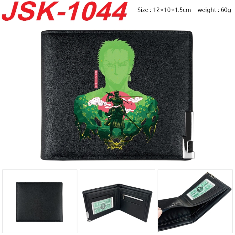 One Piece Animation magnetic buckle black leather wallet 12X10X1.5CM JSK-1044