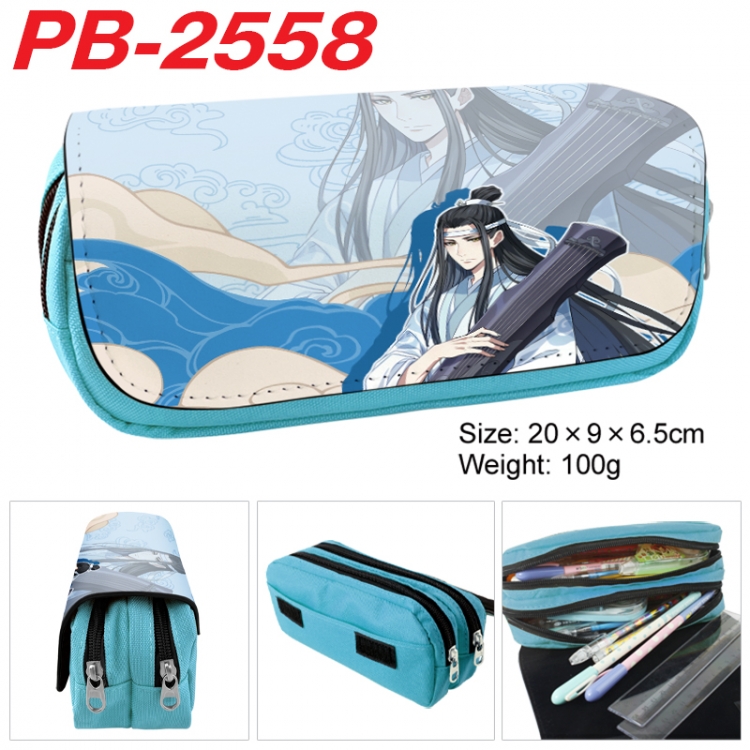 The wizard of the de Anime double-layer pu leather printing pencil case 20x9x6.5cm  PB-2558