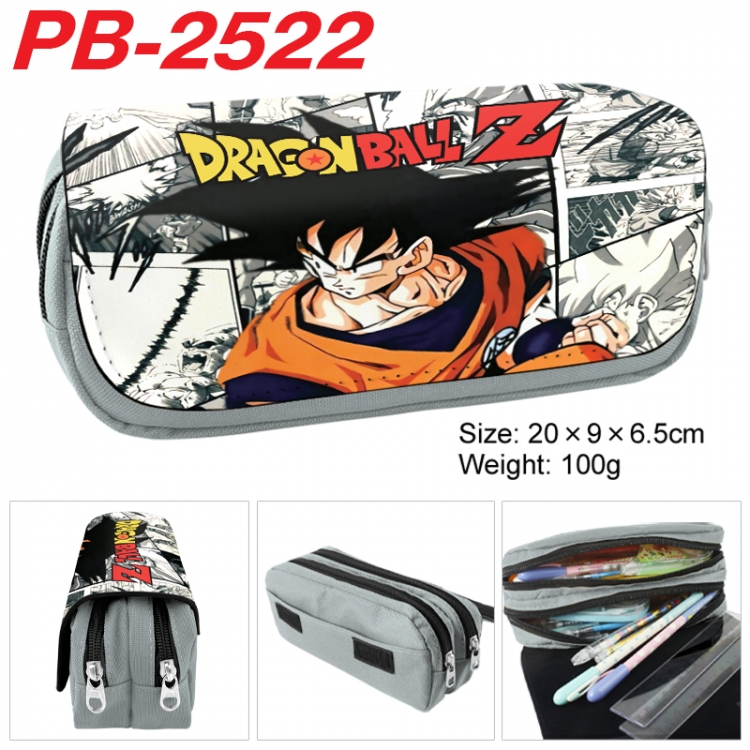 DRAGON BALL Anime double-layer pu leather printing pencil case 20x9x6.5cm