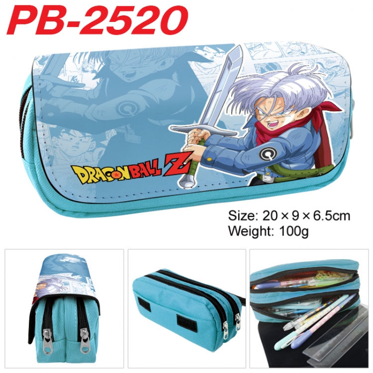 DRAGON BALL Anime double-layer pu leather printing pencil case 20x9x6.5cm PB-2520