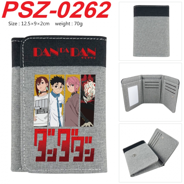 DANDADAN Anime color blocked three fold concealed wallet 12.5X9X2CM 70G PSZ-0262